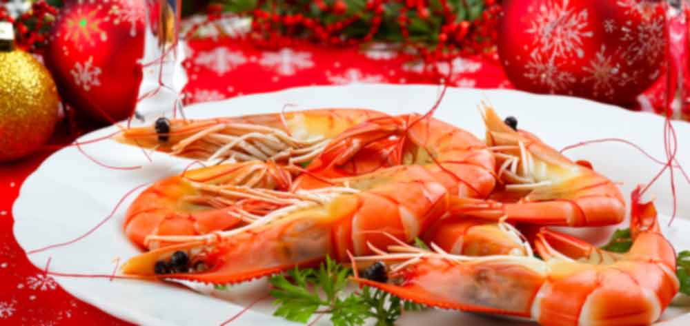 gambas de Menú en nochevieja 2023 en vilafames